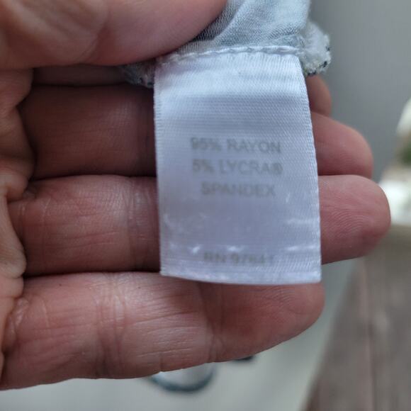 J.JILL Wearever Collection Soft Stretch Paisley Casual Dress Size Medium - Picture 5 of 8